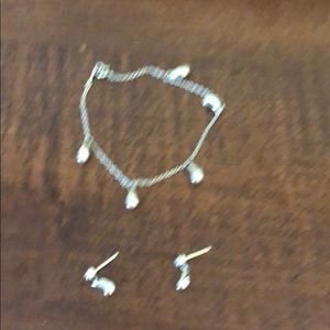 Tiffany platinum bracelet and matching necklace